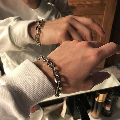 925 Silver Interlaced Bracelets for Man Personality Woven