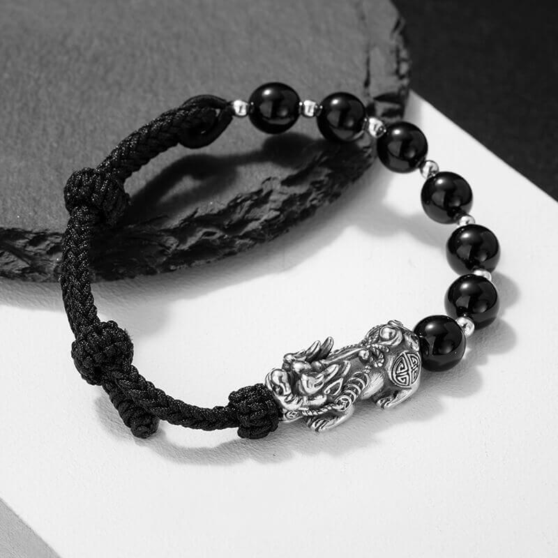 Pixiu Agate 999 Pure Silver Bracelet