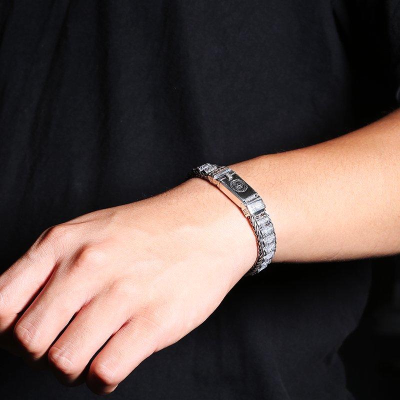 925 Silver Rotating Drum Hand Bracelet