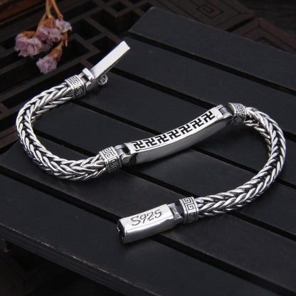 925 Silver Keel Braided Bracelet