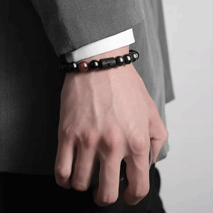 Natural Obsidian Aries Elastic Bracelet