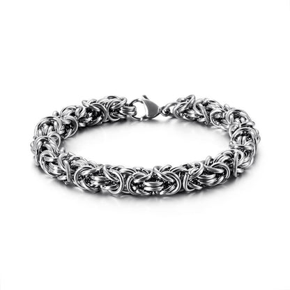 925 Silver Titanium steel woven bracelet for men's hand ornaments