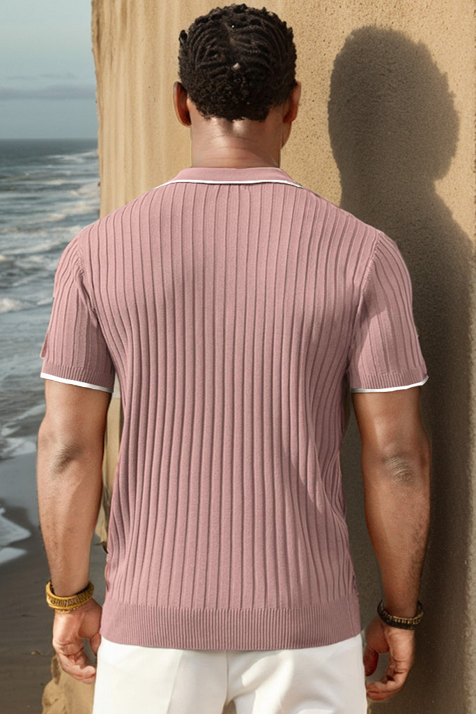 Chictango Rib Knit Polo Shirt