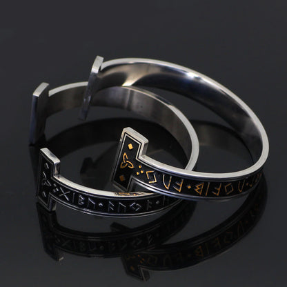 Viking Arm Ring With Elder Rune Bracelet