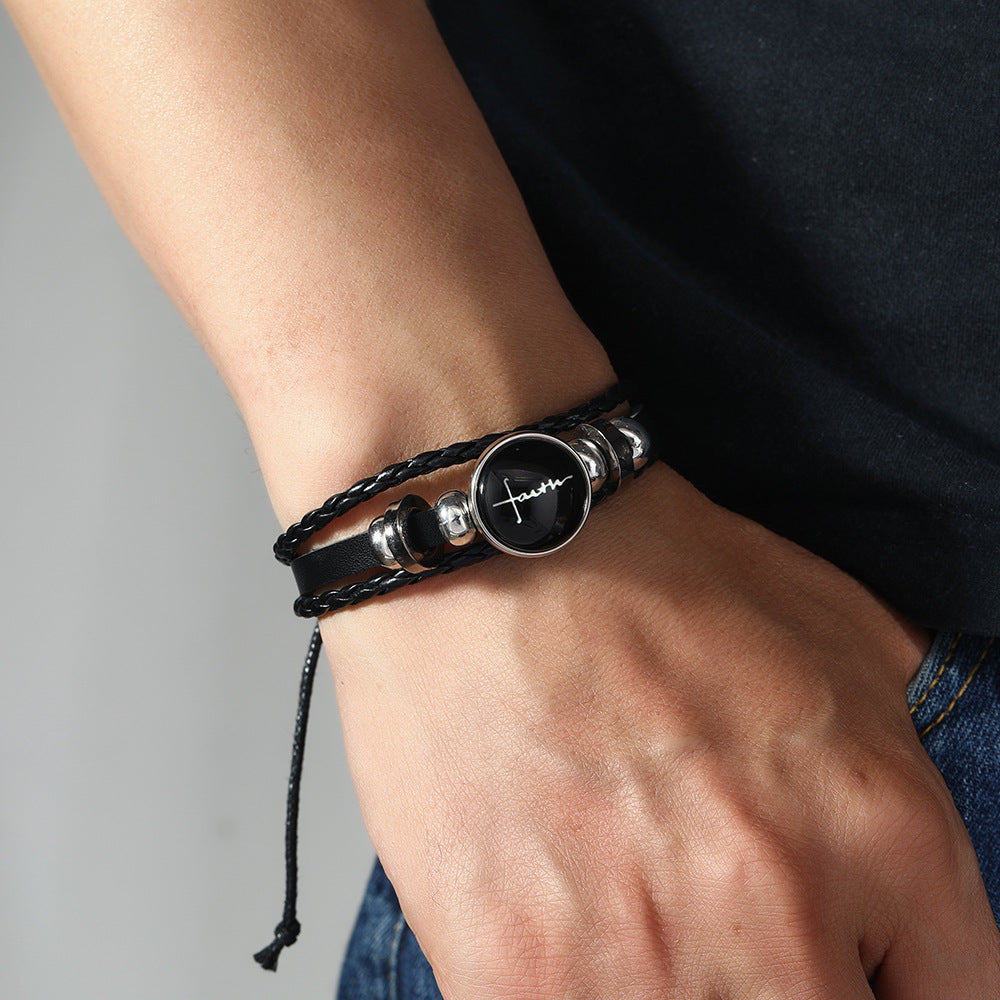 Faith Leather Bracelet