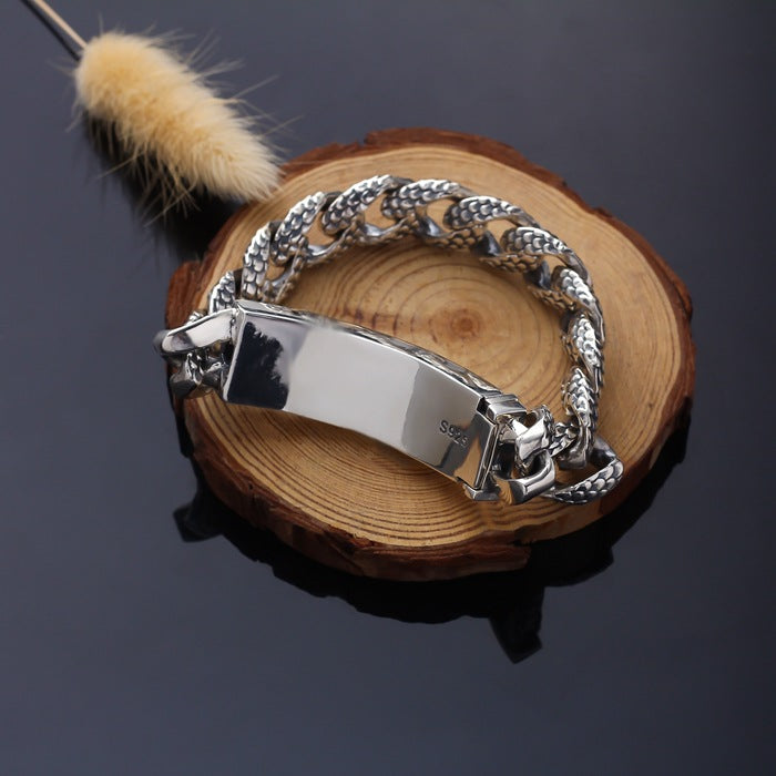 925 Silver retro character dragon bracelet