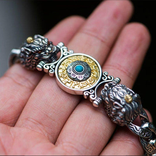 925 Silver Retro Pixiu Lucky Bracelet