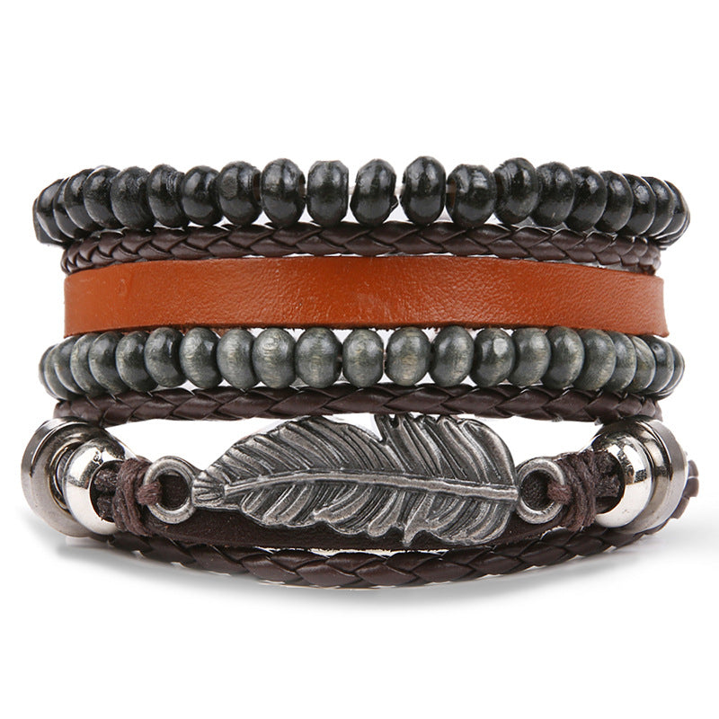 Hollow Triangular Leather Bracelet
