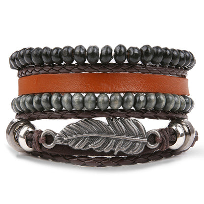 Hollow Triangular Leather Bracelet