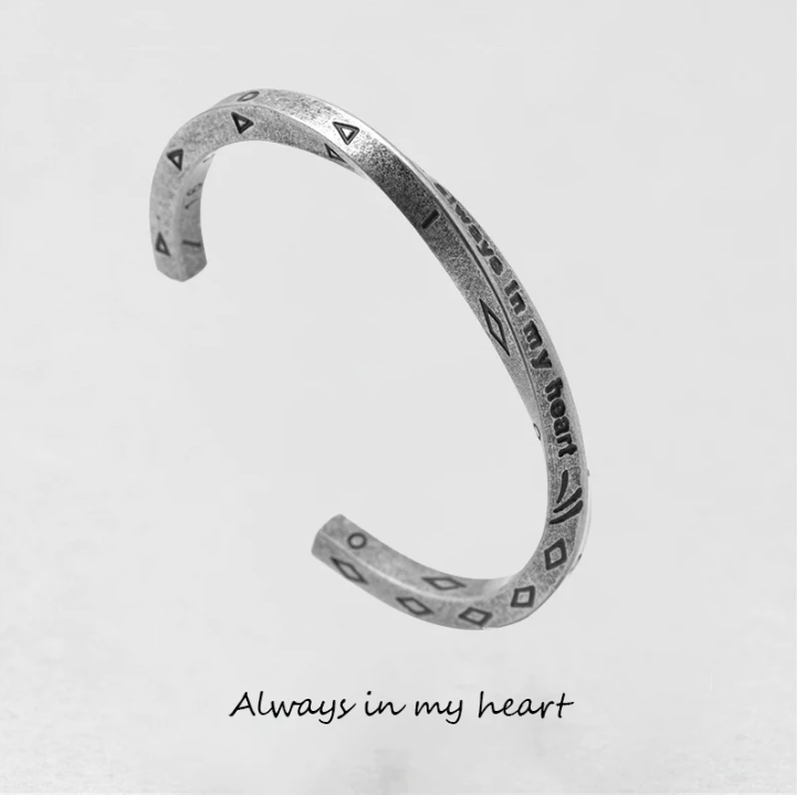 925 Silver Viking Alphabet Bracelet