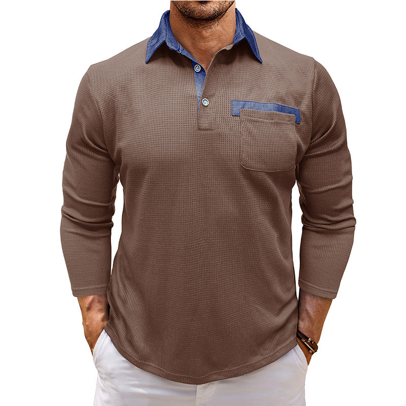 Chictango Waffle Button Down Polo