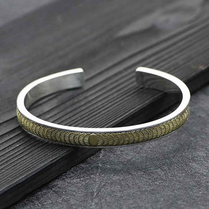 Retro totem open bracelet