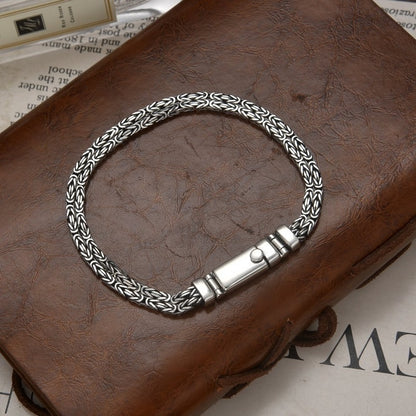 Double row braided peace pattern bracelet