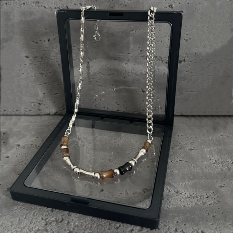Personalized Vintage Agate Men’S Necklace