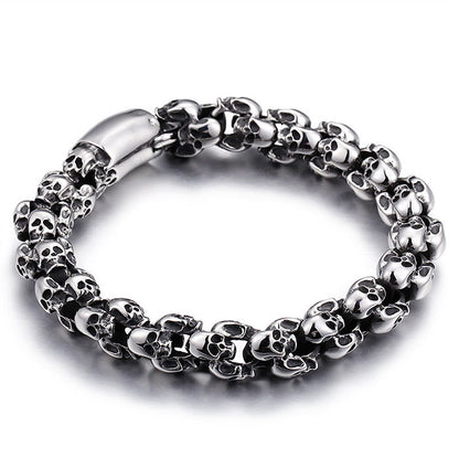 925 Silver Retro Skeleton Bracelet