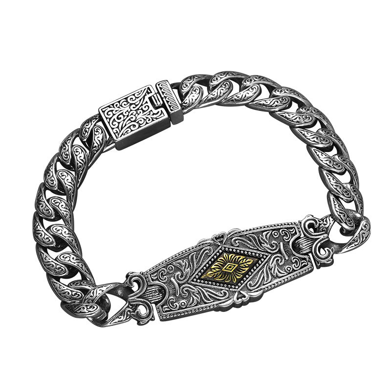 925 Sterling Silver Flower & Hope Chain Bracelet