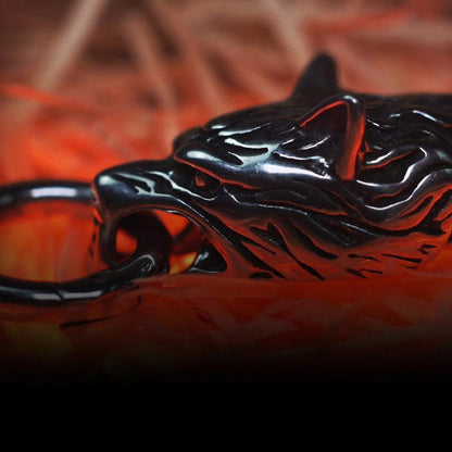Wolf Head Viking Titanium Steel Strengthen Bracelet