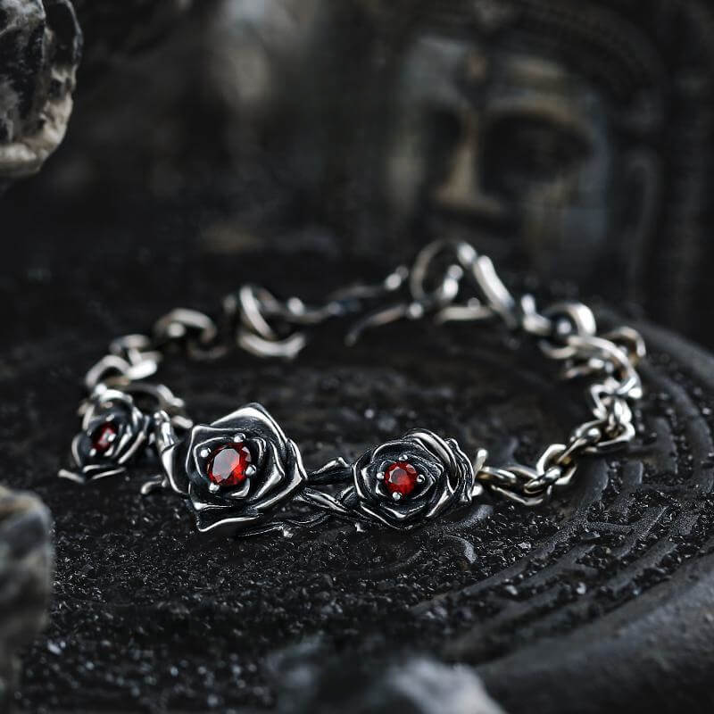 Dark Style Vintage Thorn Rose Bracelet