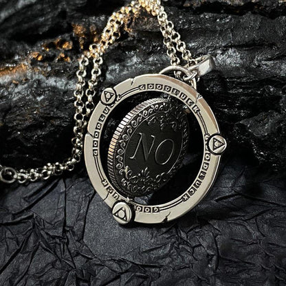 Decision Coin Rotating Necklace