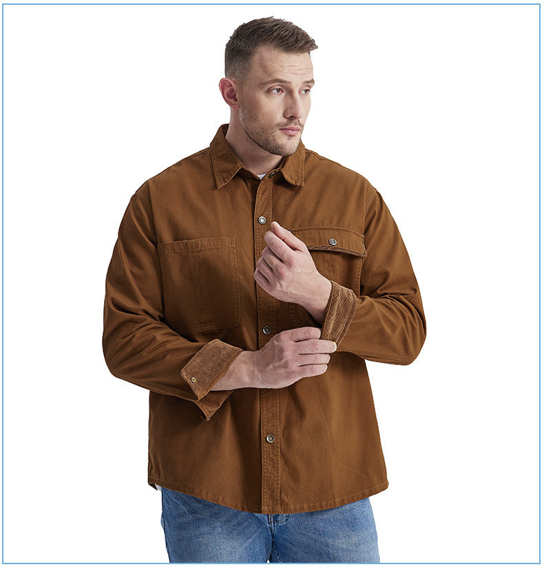 Work Land Lapel Collar Shirt