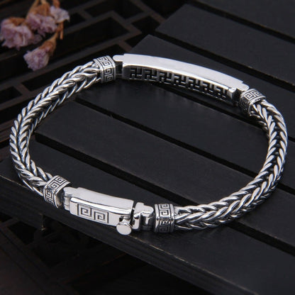 925 Silver Keel Braided Bracelet