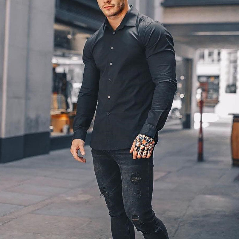 Subtle Muscle Fit Dress Shirt