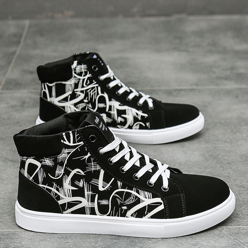 Men Graphic High Top Sneakers