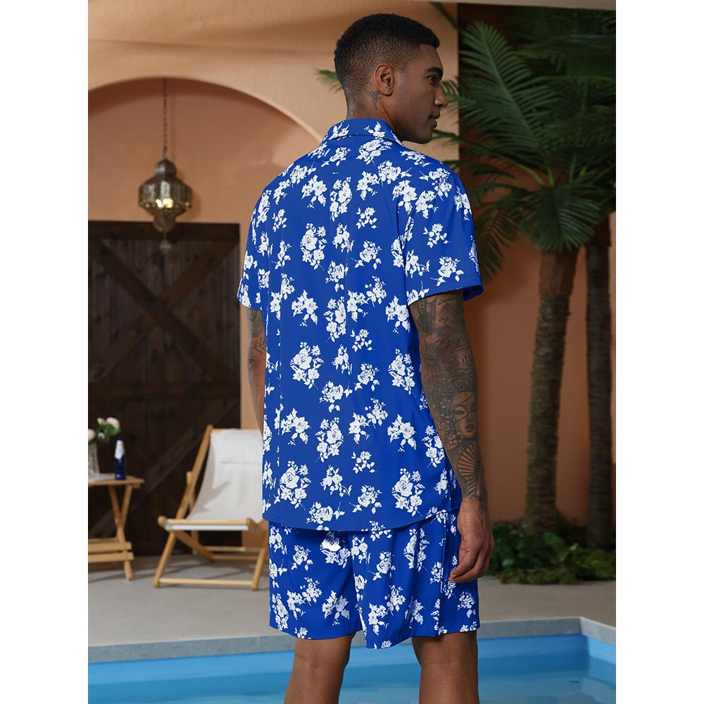 Chictango Hawaiian Flower Shirt Set