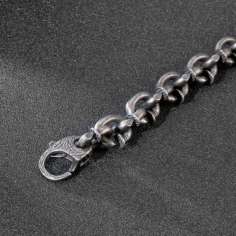 Trendy and Creative Men's Nail Bracelet