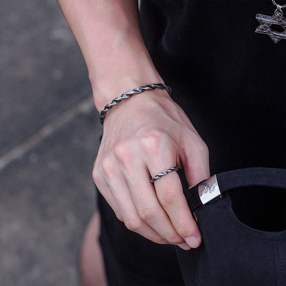 Personalized Titanium Steel Open Bracelet