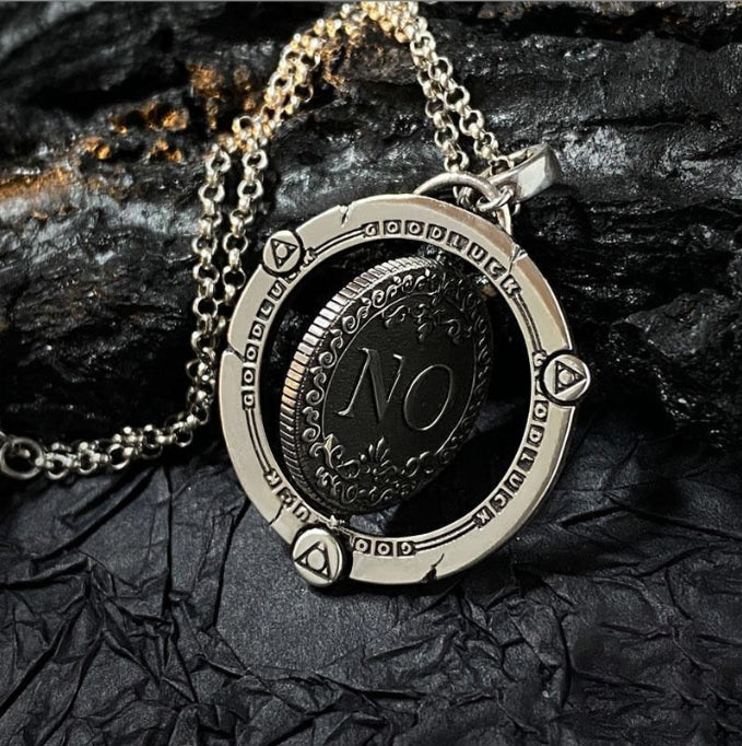 Decision Coin Rotating Necklace