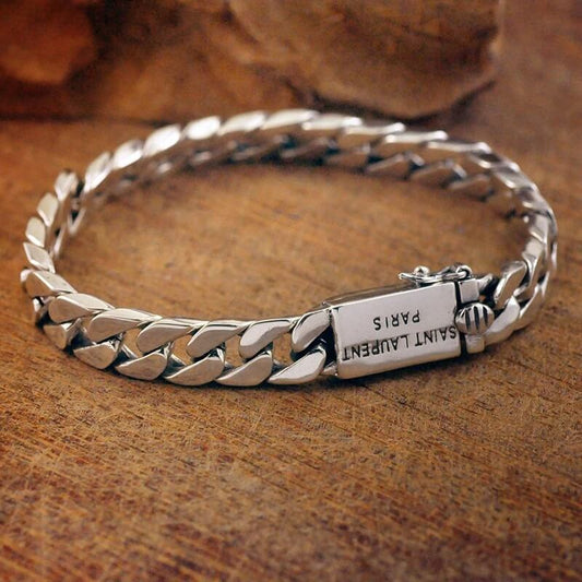 Retro Simple Punk Imitation Braided Men'S Bracelet