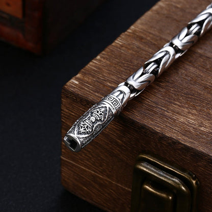 925 Silver Six Character Truth Vajra Pestle Bracelet