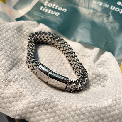 925 Silver Men's Personalized Square Bracelet