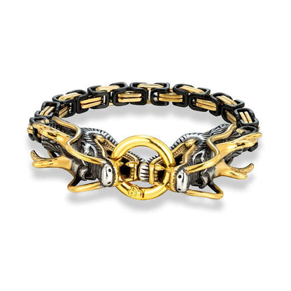 Norse Mythology Twin Headed Dragon Bracelet