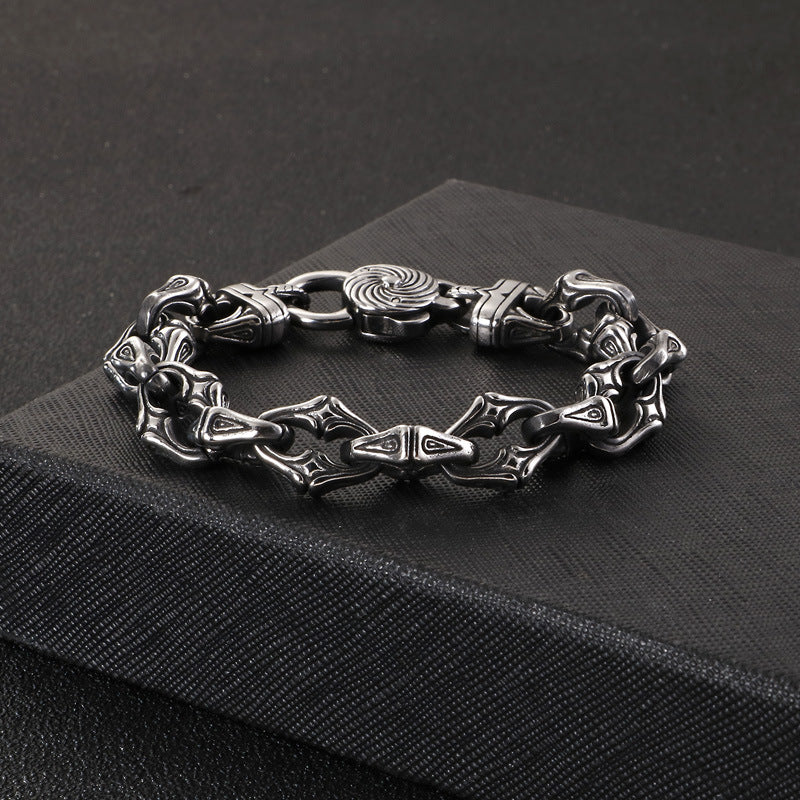 Stainless Steel Cross Punk Style Bracelet