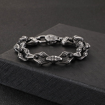 Stainless Steel Cross Punk Style Bracelet