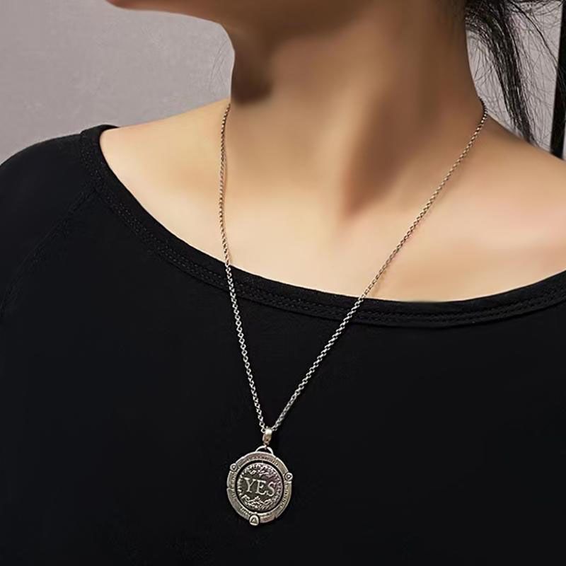 Decision Coin Rotating Necklace