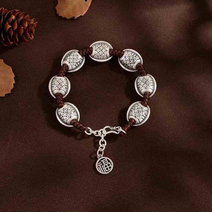 925 Sliver Ethnic Style Tortoise Shell Bracelet