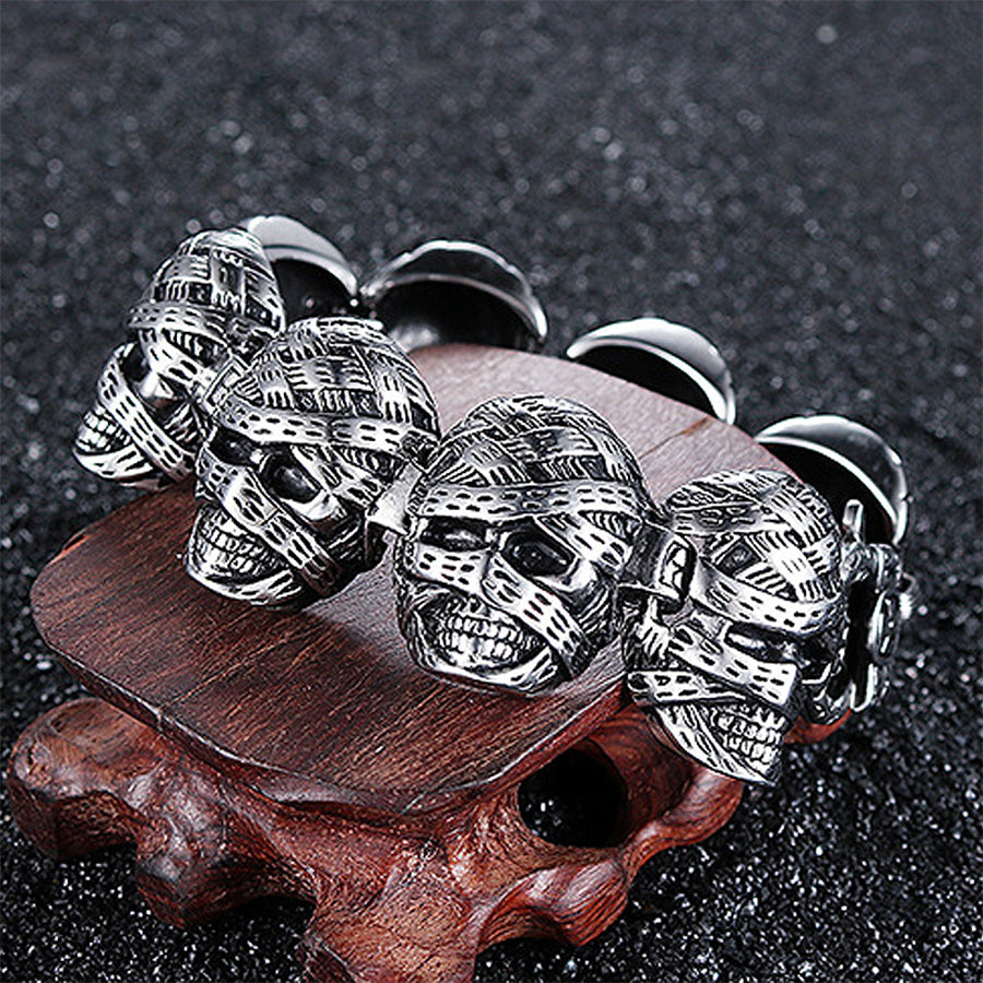 925 Silver Skull Decoration Bracelet