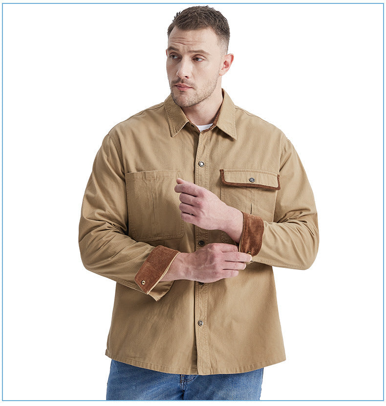 Work Land Lapel Collar Shirt