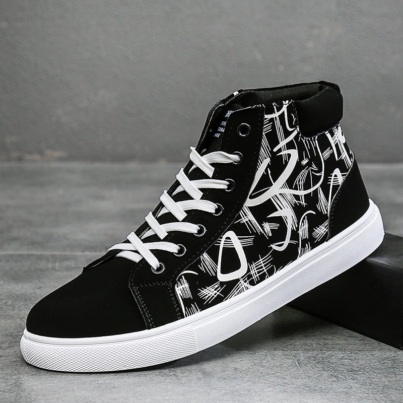 Men Graphic High Top Sneakers