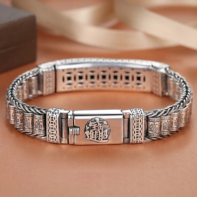 925 Silver Rotatable Pixiu Fortune Bracelet