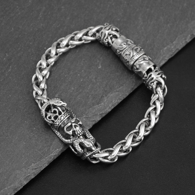 Personalized Crown Skeleton Bracelet