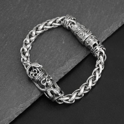 Personalized Crown Skeleton Bracelet