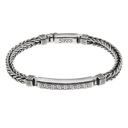 925 Silver Keel Braided Bracelet