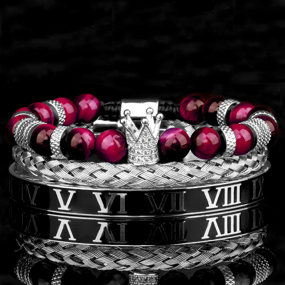 Royal Crown Stones Bracelet Set