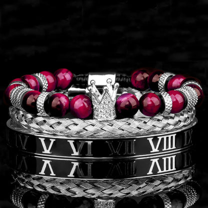 Royal Crown Stones Bracelet Set