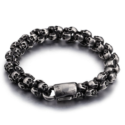 925 Silver Retro Skeleton Bracelet