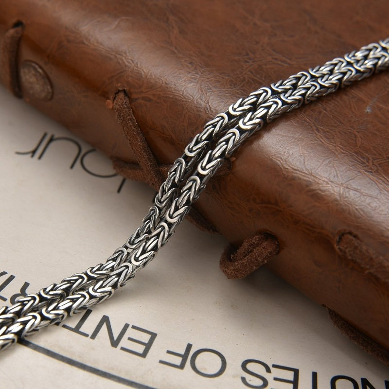 Double row braided peace pattern bracelet